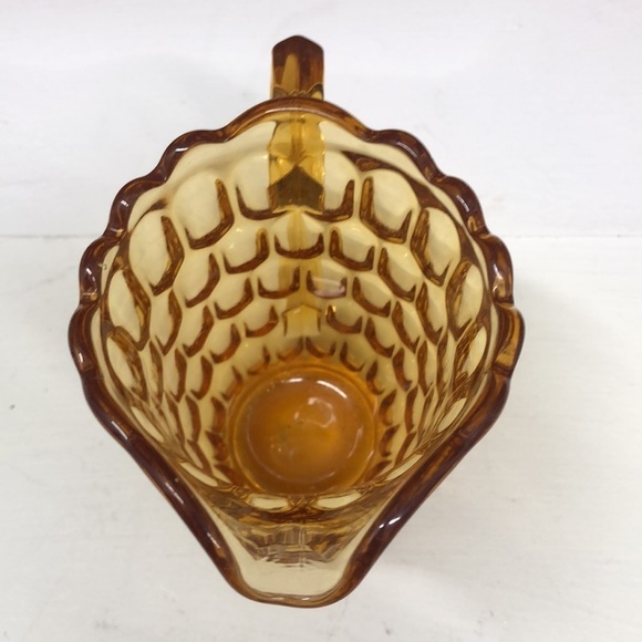 FENTON Thumbprint Colonial Amber Creamer - Picture 5 of 6